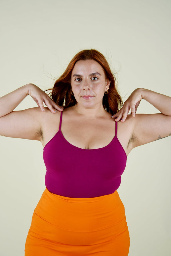 Scoop Full Length Vest in Pinky - Purply - Manners London