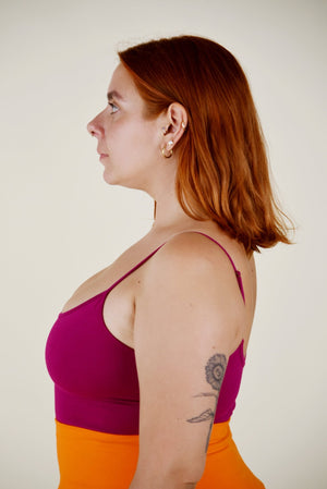 Scoop Full Length Vest in Pinky - Purply - Manners London