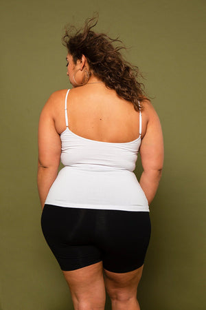 Scoop Full Length Vest in White - Manners London