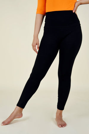 Super High Waist Tib Pant Regular in Black - Manners London
