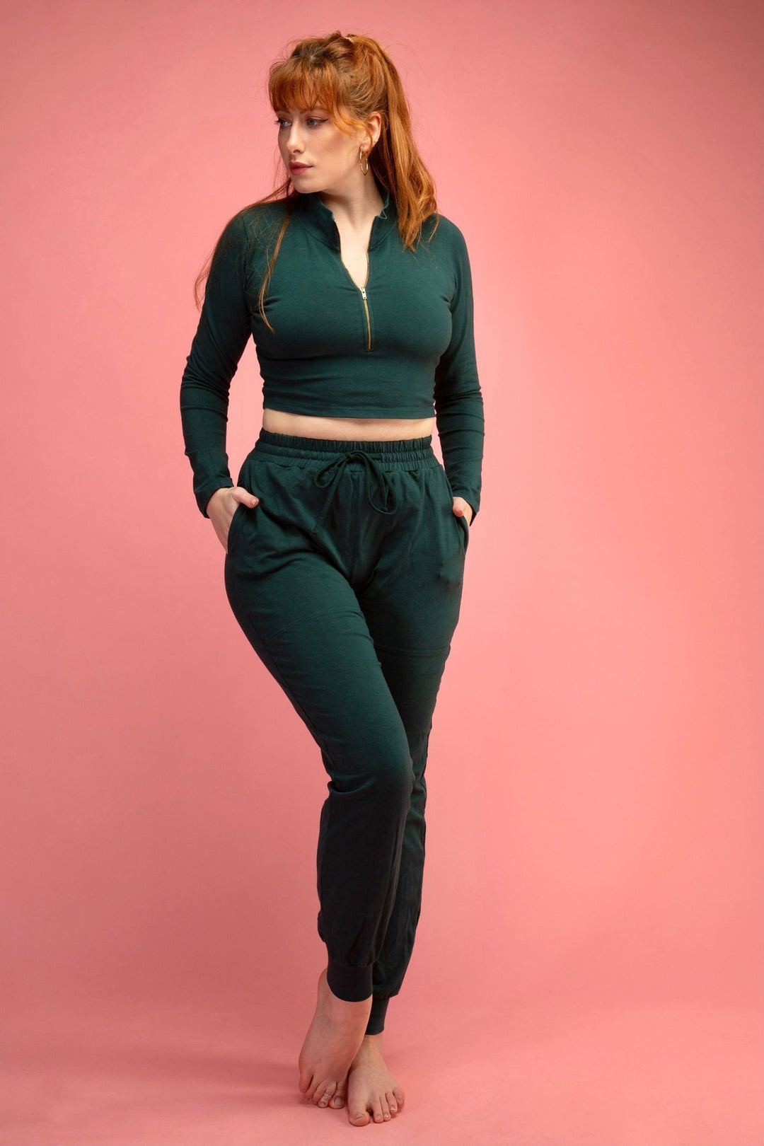 Trackie Trousers in Forest Green - Manners London