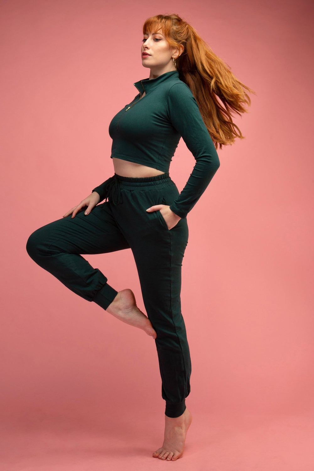 Trackie Trousers in Forest Green - Manners London