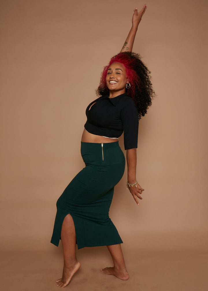 Zaba Crop Top in Black - Manners London